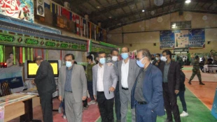 بازدیدریاست محترم دانشگاه فنی وحرفه ای استان به همراه کارکنان این مجموعه از نمایشگاه گرامیداشت چهل سالگی دفاع مقدس تیپ۱۸۸ زرهی شهیدیعقوب احمدبیگی زاهدان 2
