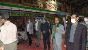 بازدیدریاست محترم دانشگاه فنی وحرفه ای استان به همراه کارکنان این مجموعه از نمایشگاه گرامیداشت چهل سالگی دفاع مقدس تیپ۱۸۸ زرهی شهیدیعقوب احمدبیگی زاهدان 5