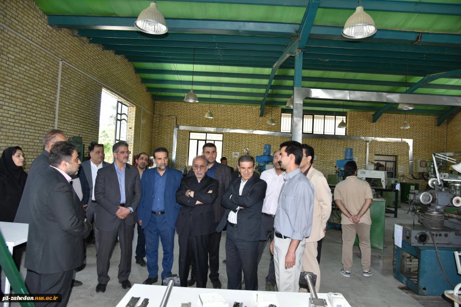بازدید ریاست دانشگاه ملی مهارت، هیئت همراه و دکتر معظمی، عضو هیئت امنای دانشگاه از آموزشکده پسران گلپایگان 3