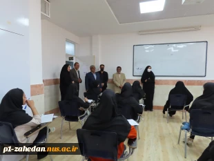 بازدیدمعاون توسعه مدیریت ومنابع استاندار سیستان وبلوچستان به همراه ریاست دانشگاه ملی مهارت واحد استان از روند برگزاری امتحانات ساعت 8 صبح  یکم تیرماه 1404حوزه‌های امتحانی پایان ترم دانشجویان دانشگاه ملی مهارت واحد استان سیستان وبلوچستان  2