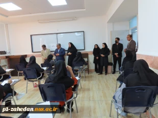 بازدیدمعاون توسعه مدیریت ومنابع استاندار سیستان وبلوچستان به همراه ریاست دانشگاه ملی مهارت واحد استان از روند برگزاری امتحانات ساعت 8 صبح  یکم تیرماه 1404حوزه‌های امتحانی پایان ترم دانشجویان دانشگاه ملی مهارت واحد استان سیستان وبلوچستان  3