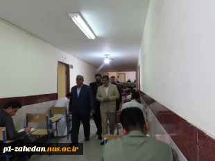 بازدیدمعاون توسعه مدیریت ومنابع استاندار سیستان وبلوچستان به همراه ریاست دانشگاه ملی مهارت واحد استان از روند برگزاری امتحانات ساعت 8 صبح  یکم تیرماه 1404حوزه‌های امتحانی پایان ترم دانشجویان دانشگاه ملی مهارت واحد استان سیستان وبلوچستان  5