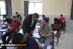 بازدید سرزده ریاست دانشگاه ملی مهارت از حوزه امتحانات پایان ترم دانشکده شهید منتظری مشهد 2